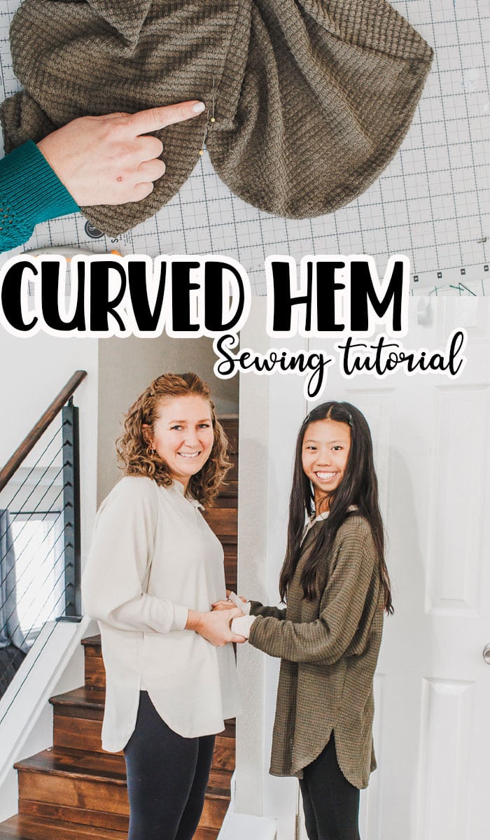 How to sew a curved shirt hem - Life Sew Savory